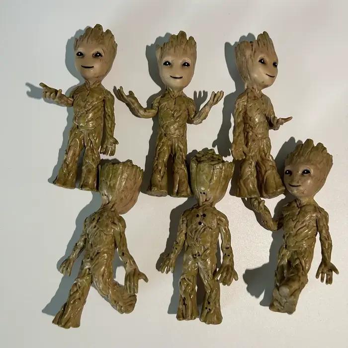 Décor de bureau arbre homme ornement jouet Miniature modèle Groot poupée Mini Anime Figurine mobile artisanat enfants hommes cadeaux