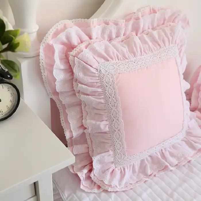 Housses de coussin brodées en satin de coton style DOBBY pour décoration de maison et occasions spéciales ```