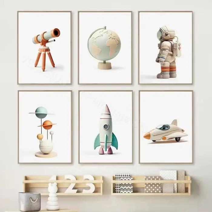 Toile d'art mural planète espace