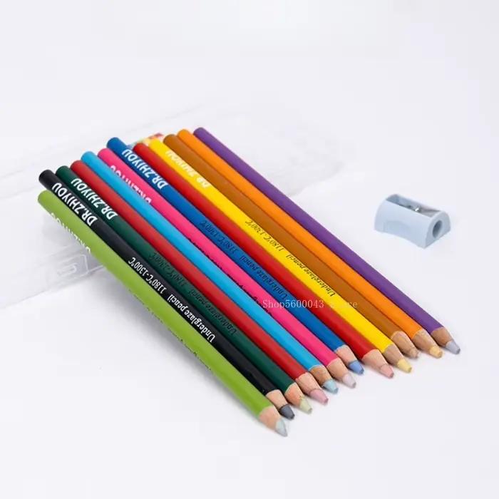 Nouveaux crayons de couleur à base d'eau en 12 couleurs pour la poterie, la peinture sur bisque, le dessin, le traçage, les outils de peinture à la main sur céramique