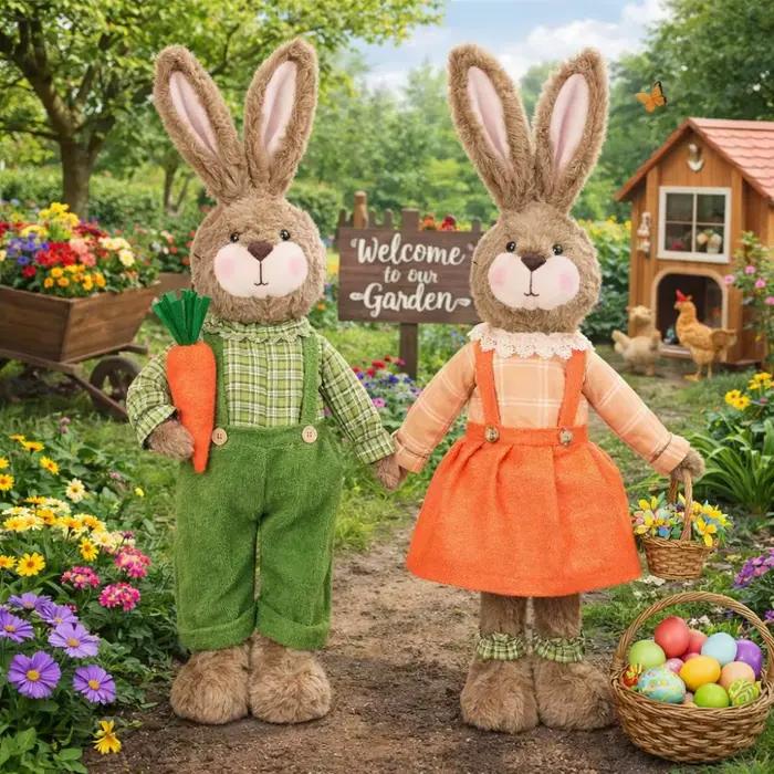 Ornement de lapin de Pâques de dessin animé
