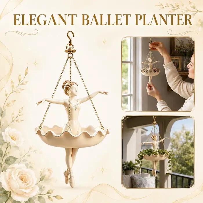 Nouveau pot de fleurs suspendu en forme de ballerine, avec bordure festonnée, pour plantes d'intérieur et d'extérieur, décoration familiale raffinée