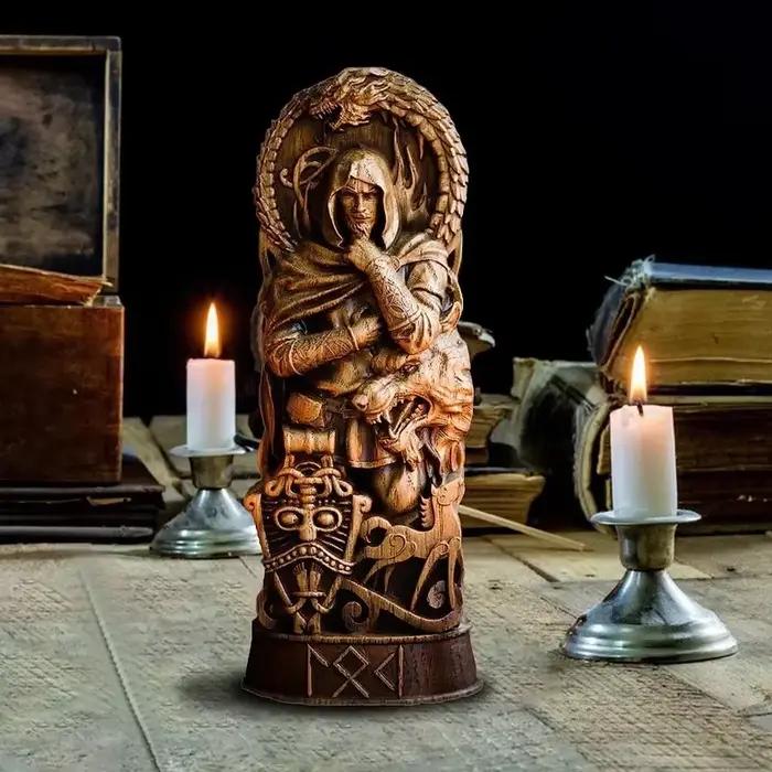 Figurine en résine de dieux nordiques Freya Viking Sol