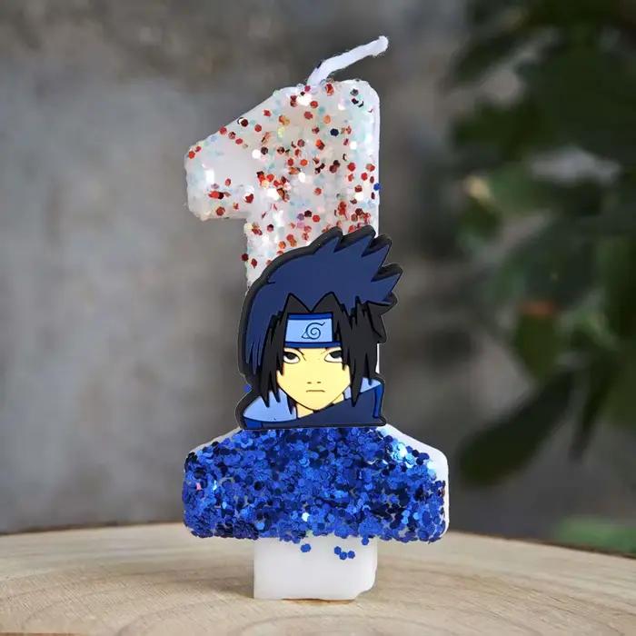 Bougie thème Naruto numéro d'anniversaire 0-9