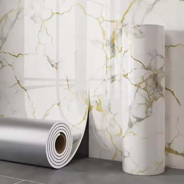 Papier peint auto-adhésif Imitation marbre mousse épaisse