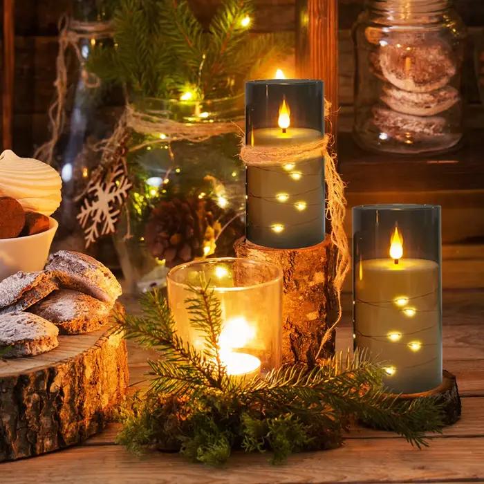 LED bougie minuterie télécommande à piles réaliste scintillement sans flamme pour chambre mariage vacances décor à la