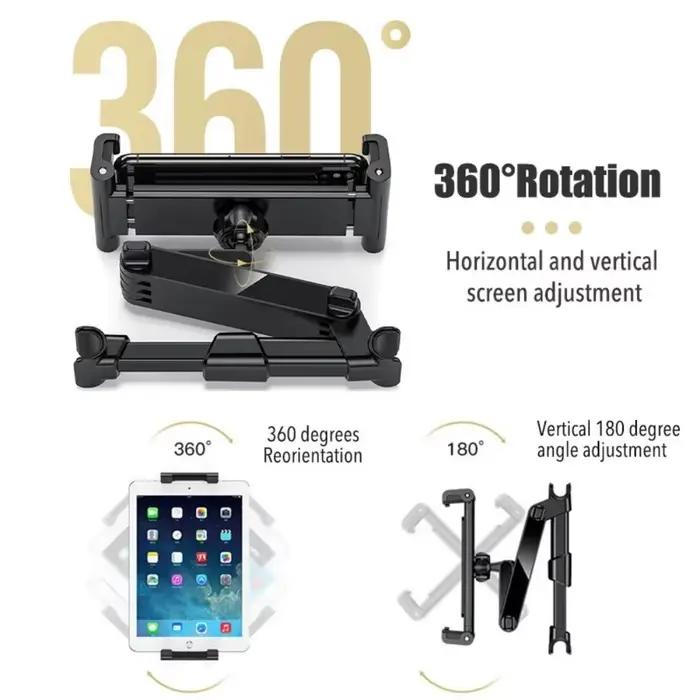 Support de tablette extensible pour voiture, pour enfants, pour iPad Air, support de tablette pour appuie-tête, pour siège arrière de voiture, essentiels pour les voyages en voiture