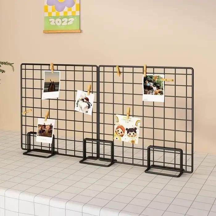 Présentoir à grille moderne en métal avec base support de rangement cadre de grille pour bijoux occasions spéciales