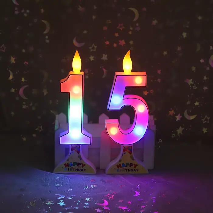 Bougie lumineuse numérique adaptée à la décoration de mariage, gâteau d'anniversaire, maison de vacances, décoration de bar