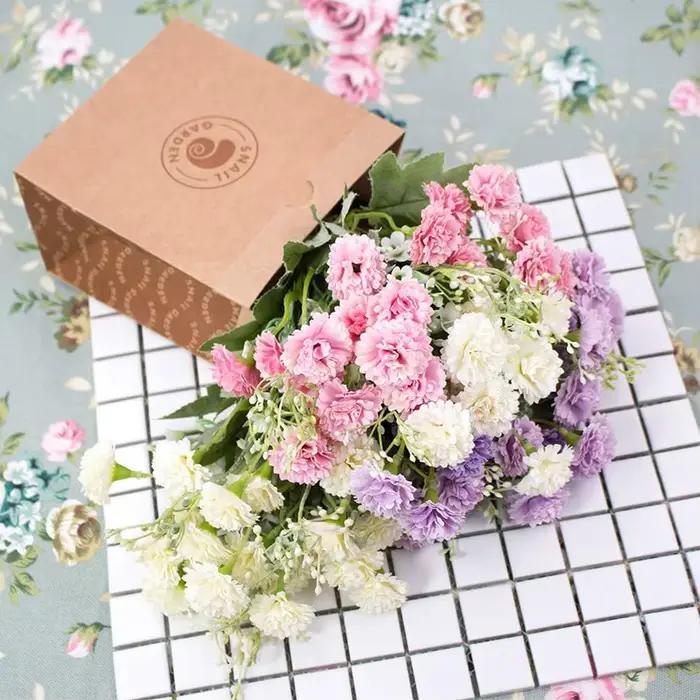 Fleurs artificielles Bouquet De Mariage Festival Vase Maison Chambre Décor Scrapbook Artisanat Bricolage Boîte De Bonbons Soie Hortensia Accessoires De Mariée