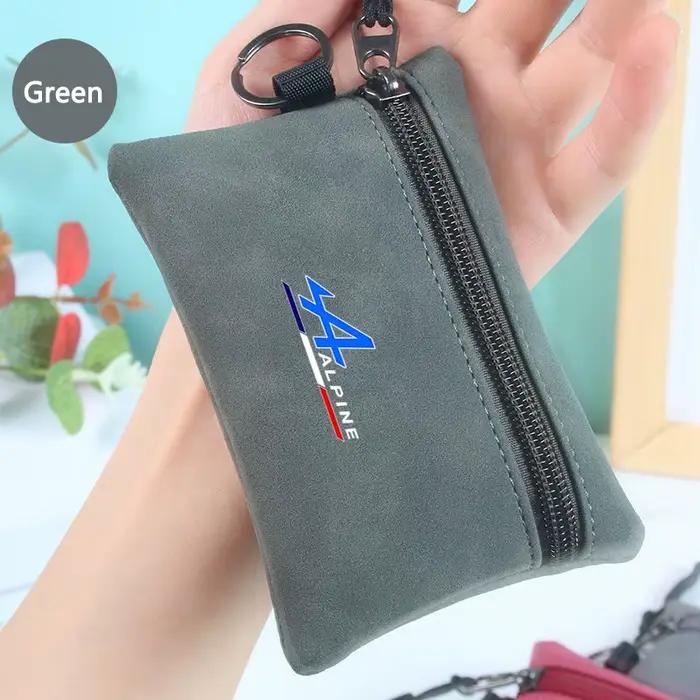 Nouvelle pochette porte-clés en daim pour emblème de voiture, porte-cartes pour Alpine A290 GTS A110 Espace Austral Duster Lodgy Koleos, accessoire