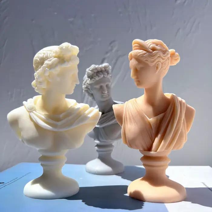Moule à bougie en silicone Bust God Apollo