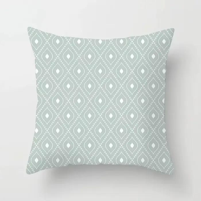 Juste de coussin série vert menthe