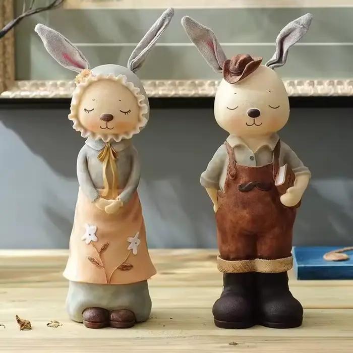 Mini Statue de lapin de pâques