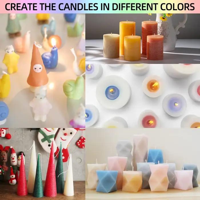 Colorant pour bougies, pastilles de couleur pour cire fondue, colorant pour cire de soja, cire d'abeille, cire de paraffine, 16 couleurs x 5g