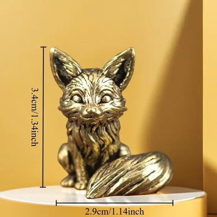Figurine de renard en bronze