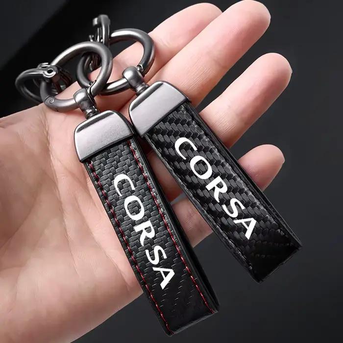 Porte-clés de voiture en cuir PU, accessoires pour Opel Corsa C D E F A B Gsi 1.6T OPC Line 1.4T Turbo Corsavan 2004 2007 2008 2011 2015