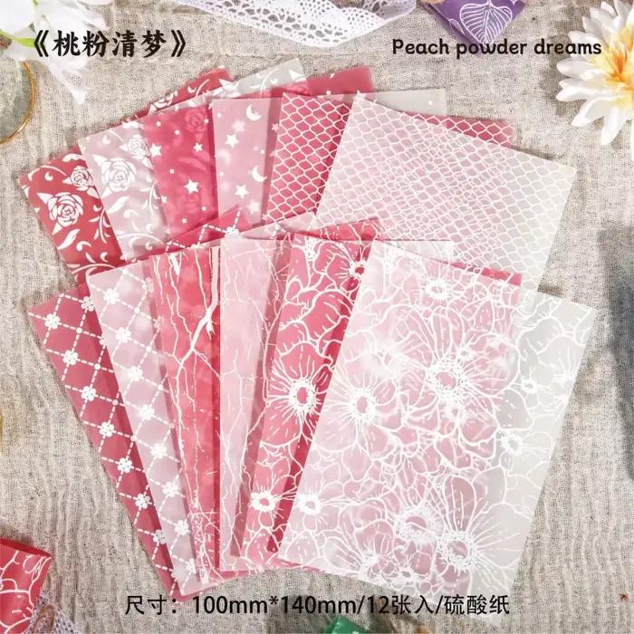 Ensemble de papier de fond de style vintage (12 feuilles)