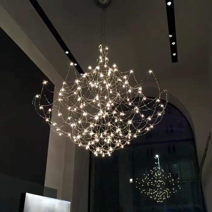 Mira Quasar-Lampe LED Suspendue en Clip localité au Design de Ludéviation Chromé