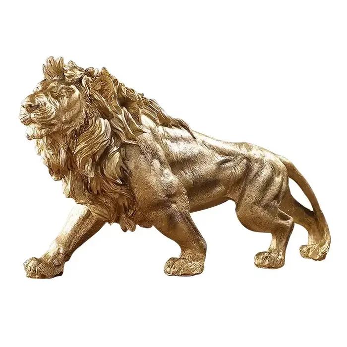 Ornement en résine Roi Lion Doré