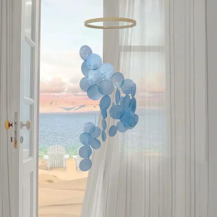 Carillons éoliens en coquillage pour l'extérieur, carillon à vent fabriqué à la main, décor de Style côtier pour intérieur/extérieur, décoration de jardin, idéal pour les femmes