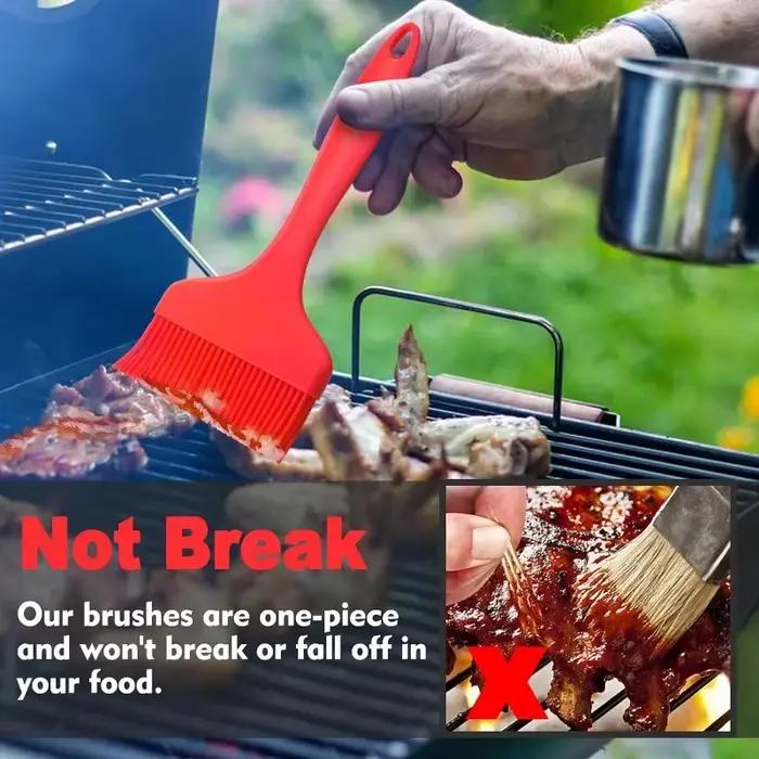 Grande brosse à huile résistante à la chaleur, brosse à pâtisserie pour barbecue, brosse à badigeonner en Silicone, brosse à badigeonner Extra large pour la cuisson de la grillage à la marinade