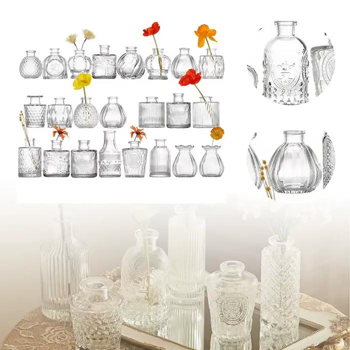 Ensemble de vases alloet transparents en verre épais pour la décoration intérieure et mariage occasions spéciales
