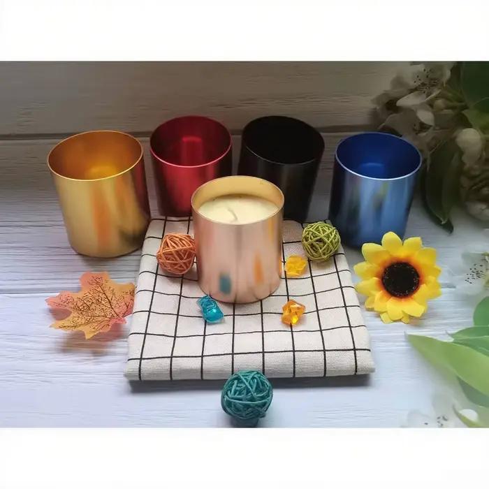 Tasse en aluminium pour bougie d'aromathérapie, tasse à bougie, tasse en oxyde d'aluminium pour ustensiles, souvenir de voyage de mariage, pendaison de crémaillère, rassemblement de fête