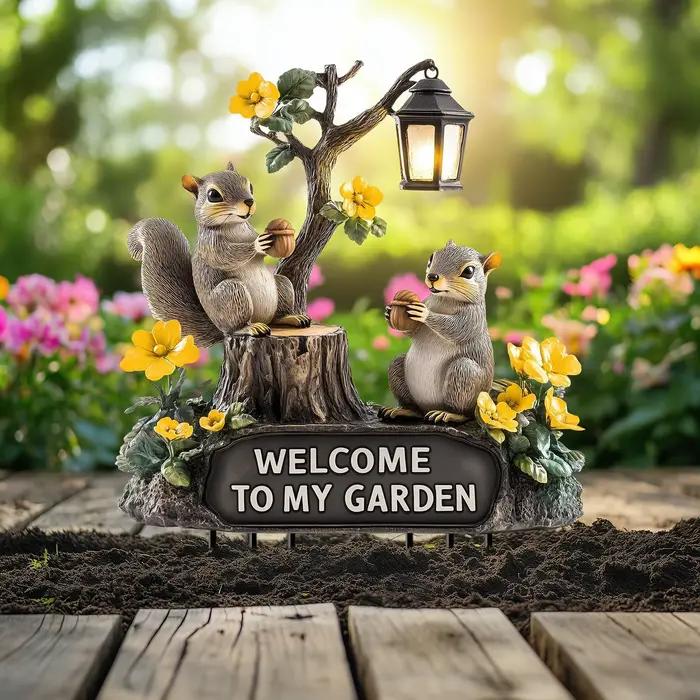 Piquet de jardin décoratif d'écureuil