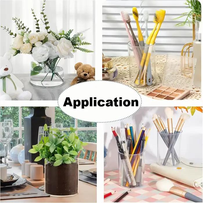 3 vases cylindriques en acrylique pour centres de table