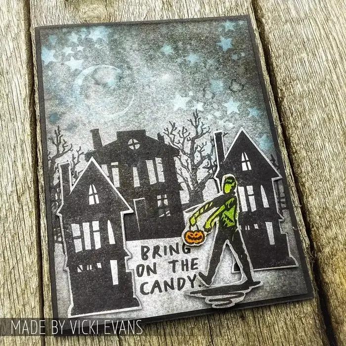 Maison pour timbres 2025 Halloween croquis Scrapbook journal décoration pochoir gaufrage modèle bricolage carte de voeux à la main pour collectionner et décorer