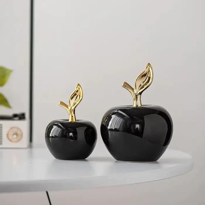 Classique Style européen en céramique mignon drôle noël fruits ornement maison chambre Figurines artisanat bureau décor Statues Sculpture