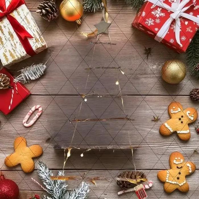 Décorations de noël en bois à 1/5/7 niveaux