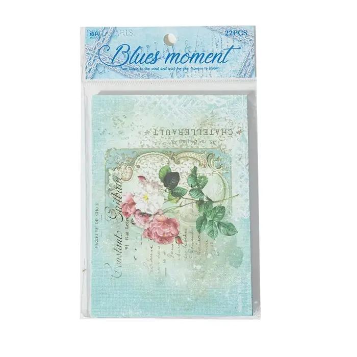 Bloc-notes en papier, 22 pièces/lot, la période de floraison est comme un rêve, Journal indésirable, Scrapbooking, décoration de fond rétro
