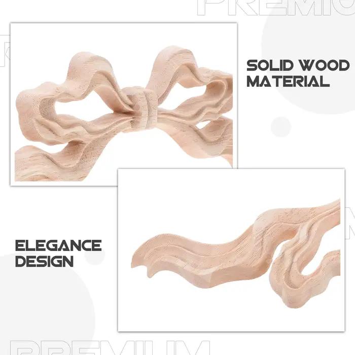 Applique murale en bois sculpté style européen nœud papillon décoration murale bois pour fête des mères et autres occasions spéciales ```
