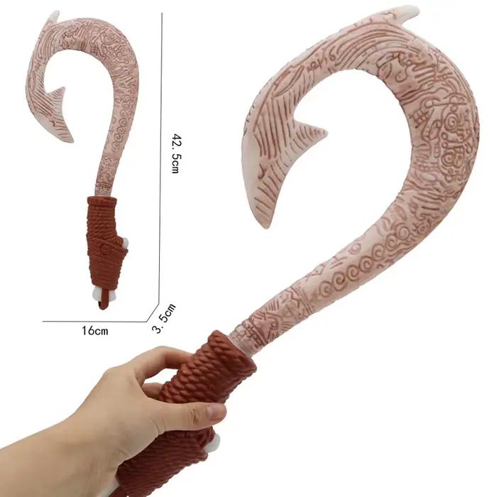 Accessoire de cosplay dessin animé Moana, hameçon de Maui lumineux, accessoires de jeu de rôle pour enfants, jouet pour fête d'anniversaire d'enfant