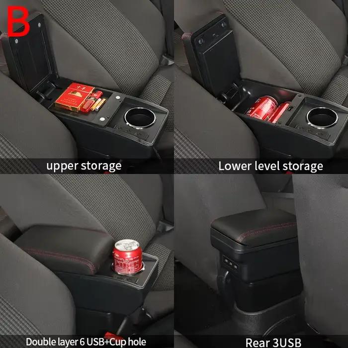 Pour Renault Clio 4, accoudoir Captur Clio 3 III IV, modification de la console centrale de la voiture, boîte de rangement multifonctionnelle, porte-gobelet, accessoire