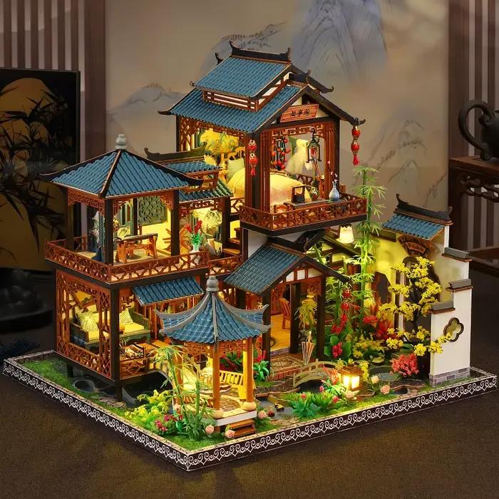 Kit miniature de pavillon d'orchidées élégant