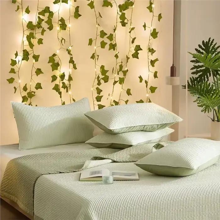 Guirlande lumineuse artificielle en vert et orange pour décoration intérieure et extérieure, idéale pour chambre, balcon, mariage et événements spéciaux
