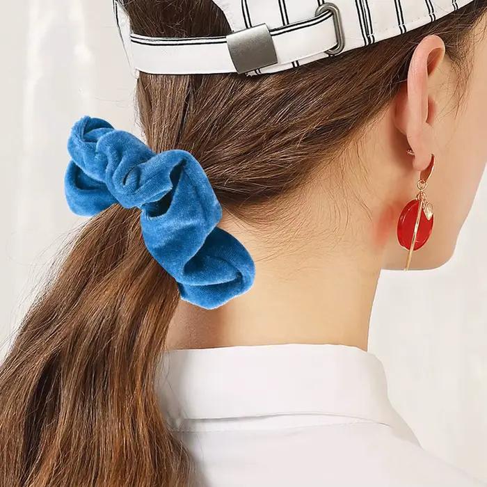 Chouchous en velours de 40 couleurs unies, attaches pour cheveux, blanc, noir, rouge, support queue de cheval pour bébés filles, bandeau, accessoires de cheveux à la mode pour femmes