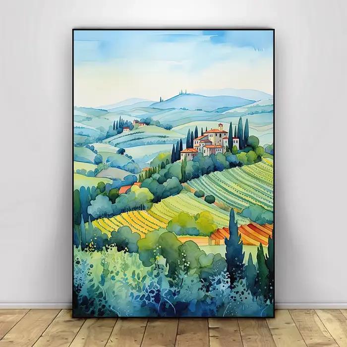 Scène de plage romantique aquarelle