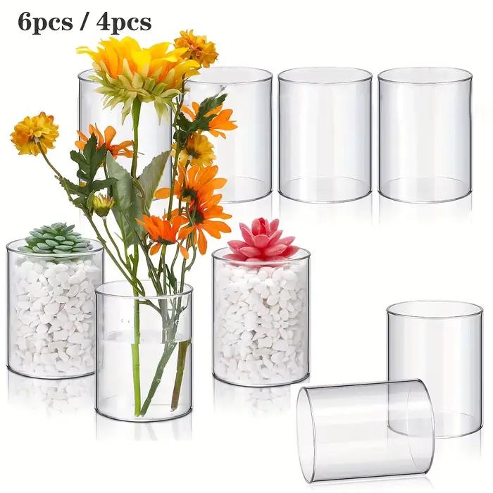 Vase cylindrique en plastique