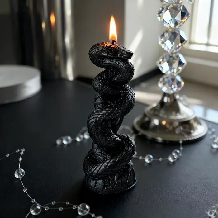 Bougie Pilier Serpent Créative pour Halloween