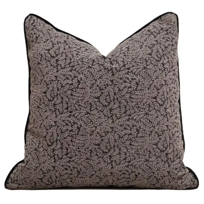 Housse de coussin marron rétro américain