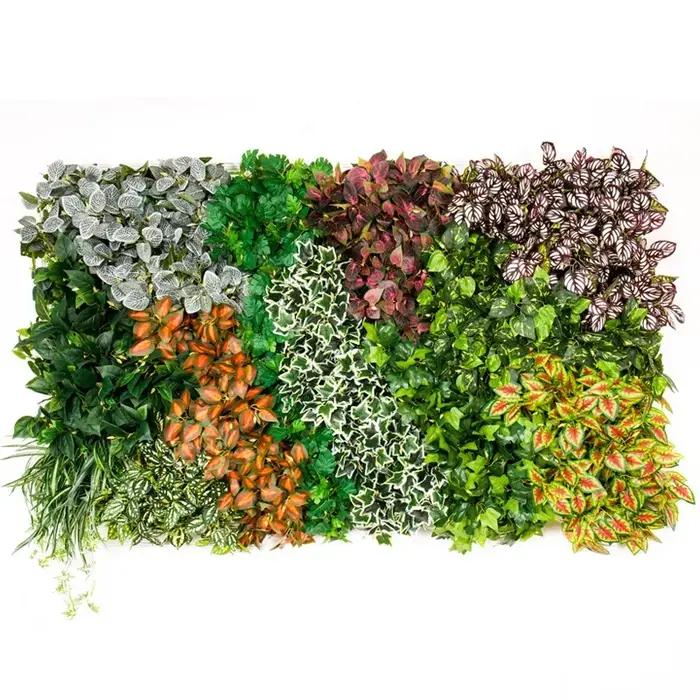 Gazon artificiel vert plantes de décoration murale