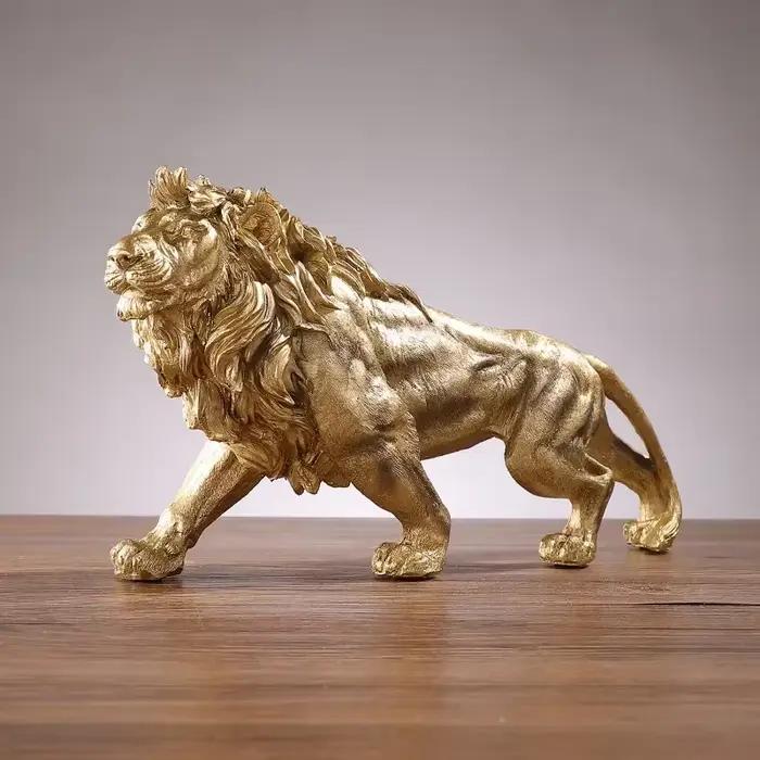 Ornement en résine Roi Lion Doré