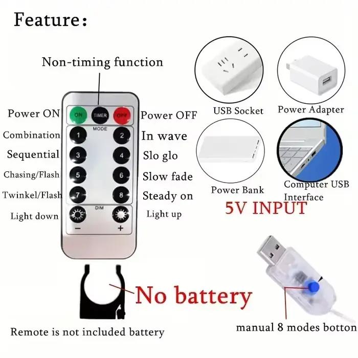 Guirlande lumineuse féerique LED pour jardin