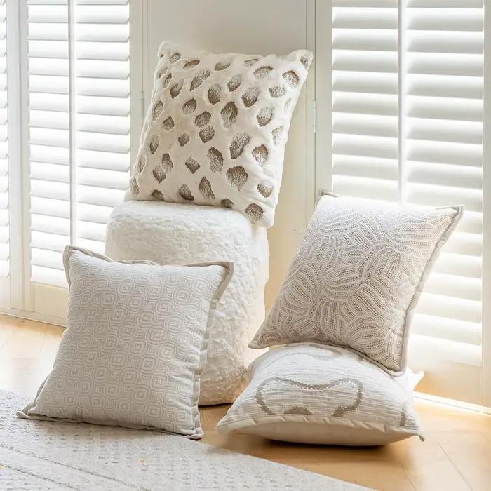 Juste de Coussin de Luxe en Fourrure Artificielle
