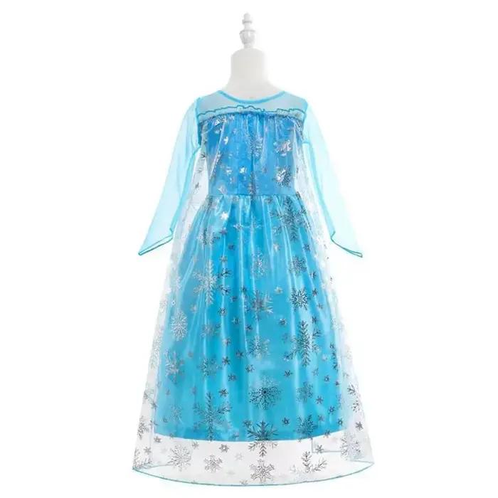Robe Elsa pour filles, tenue de princesse reine des neiges, pour anniversaire, Halloween, carnaval, fête de pâques, Costume pour filles