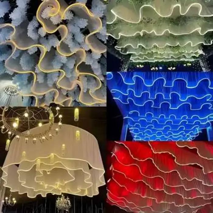 Rideaux de voile pour plafond de mariage